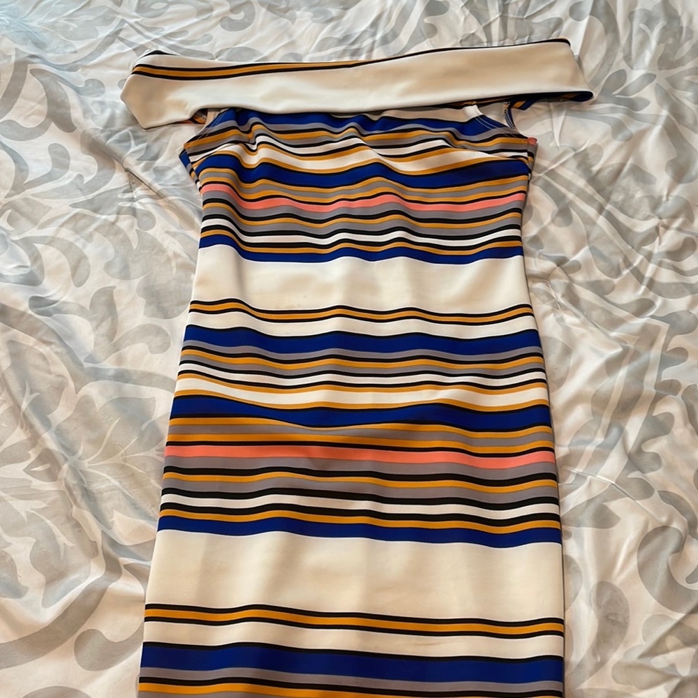 Over the shoulder midi dress